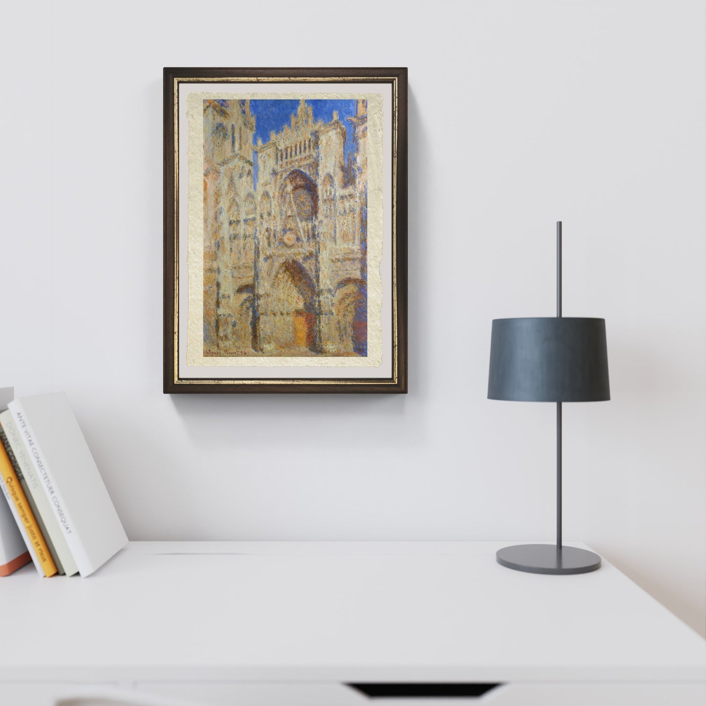 La cattedrale di Rouen di Claude Monet su pregiata carta Amalfi