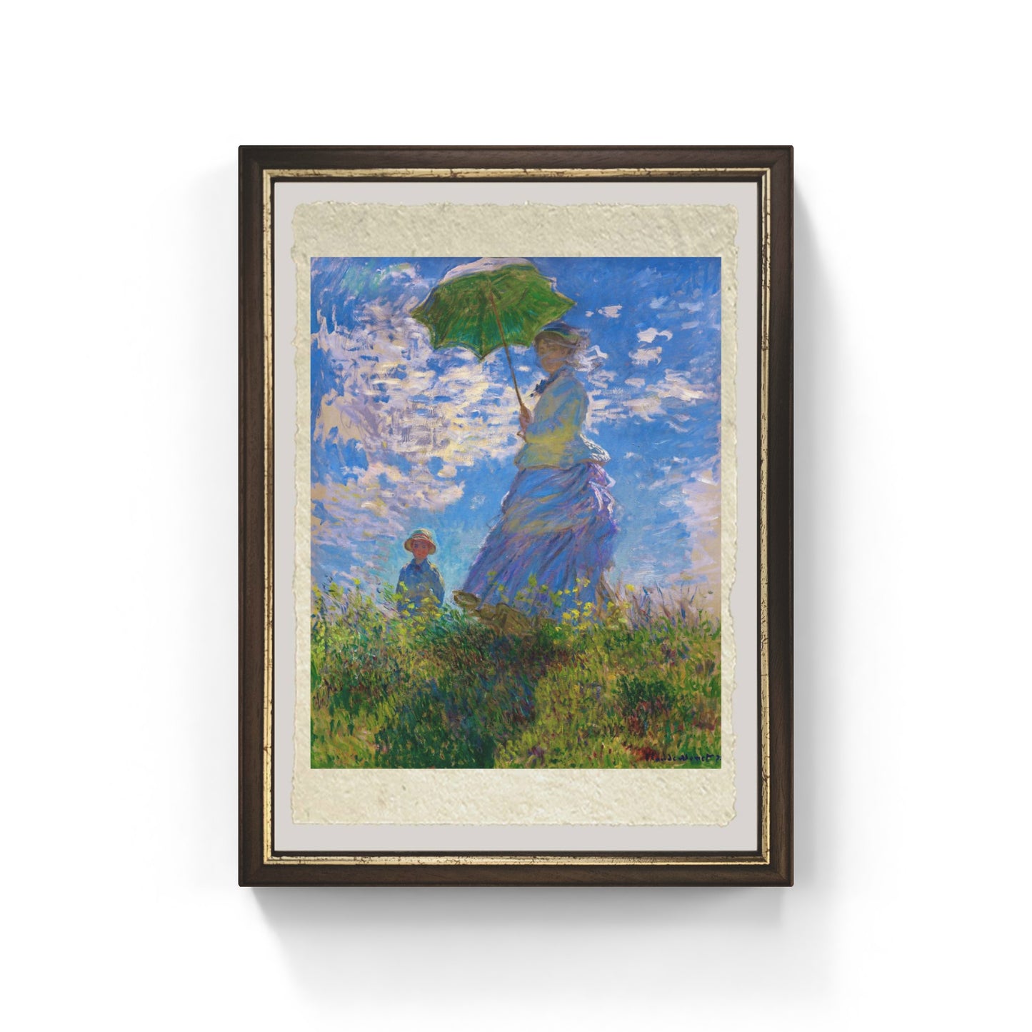 La passeggiata di Claude Monet su pregiata carta Amalfi