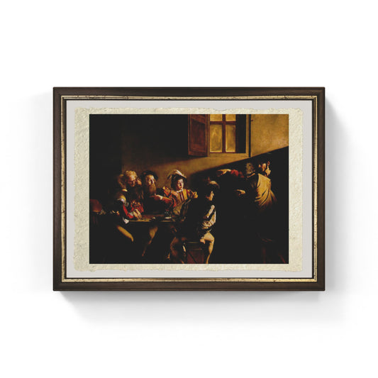 The Calling of Saint Matthew by Caravaggio on fine Amalfi paper
