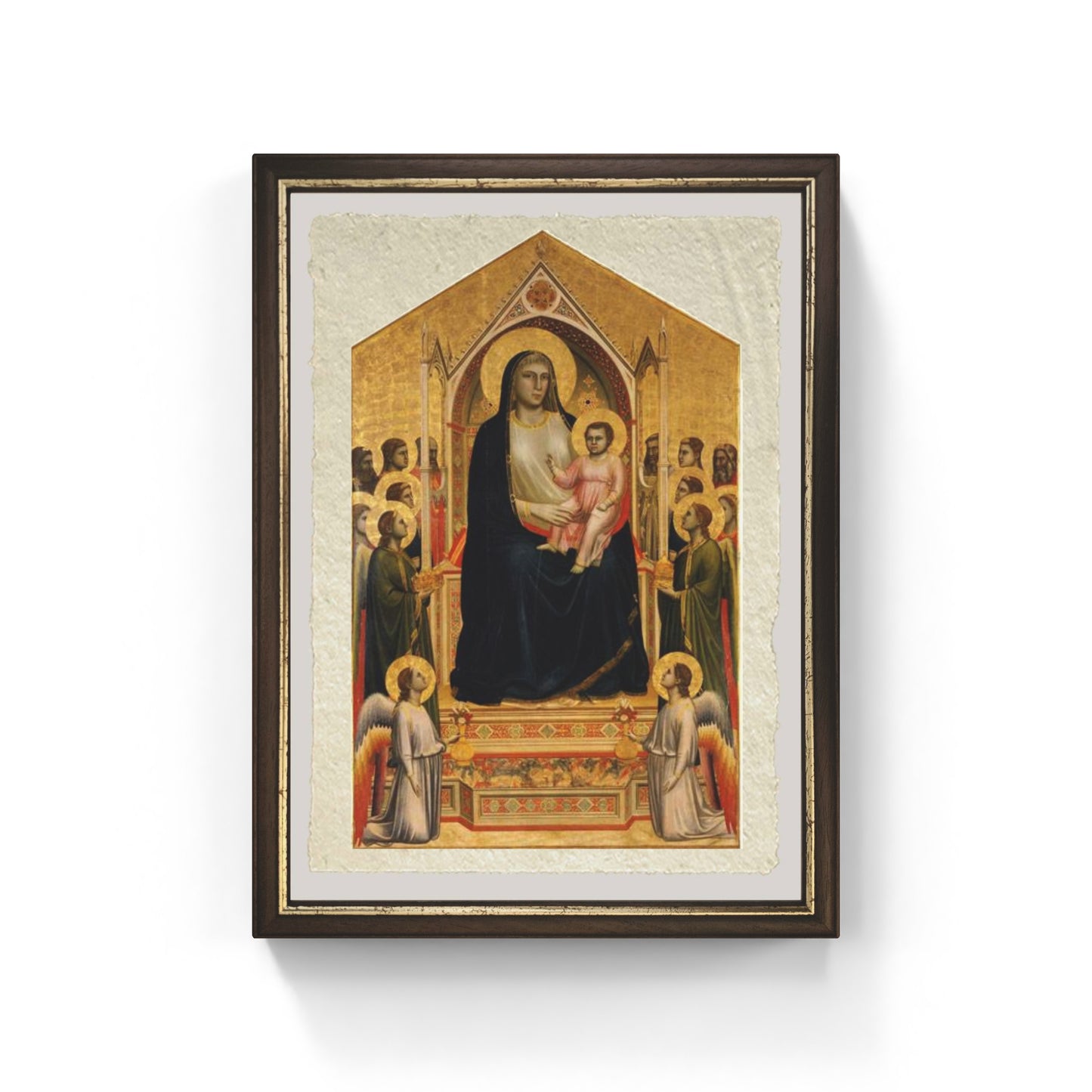 Madonna and Child Enthroned by Giotto on refined Amalfi paper