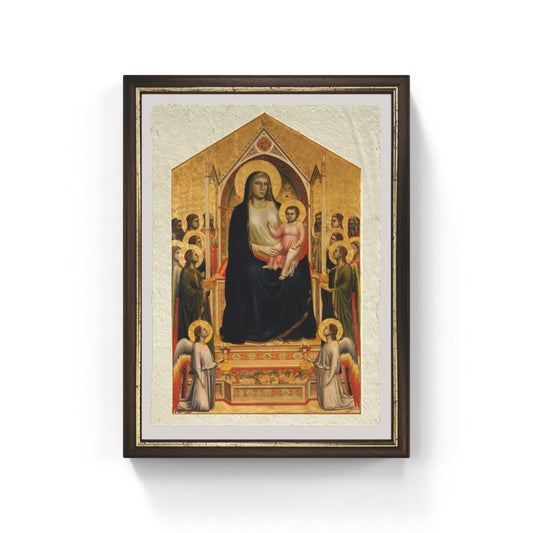 Madonna and Child Enthroned by Giotto on refined Amalfi paper