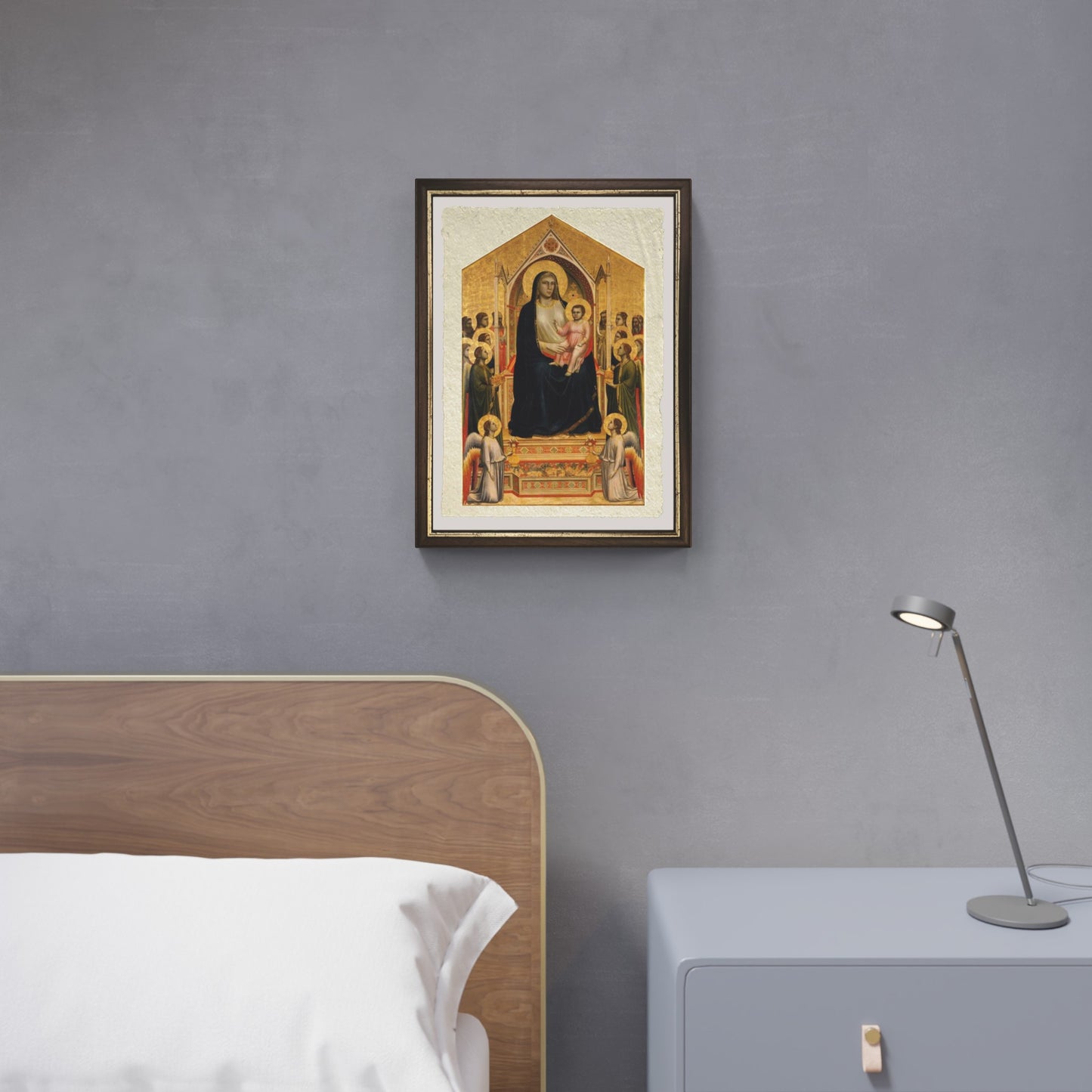 Madonna and Child Enthroned by Giotto on refined Amalfi paper