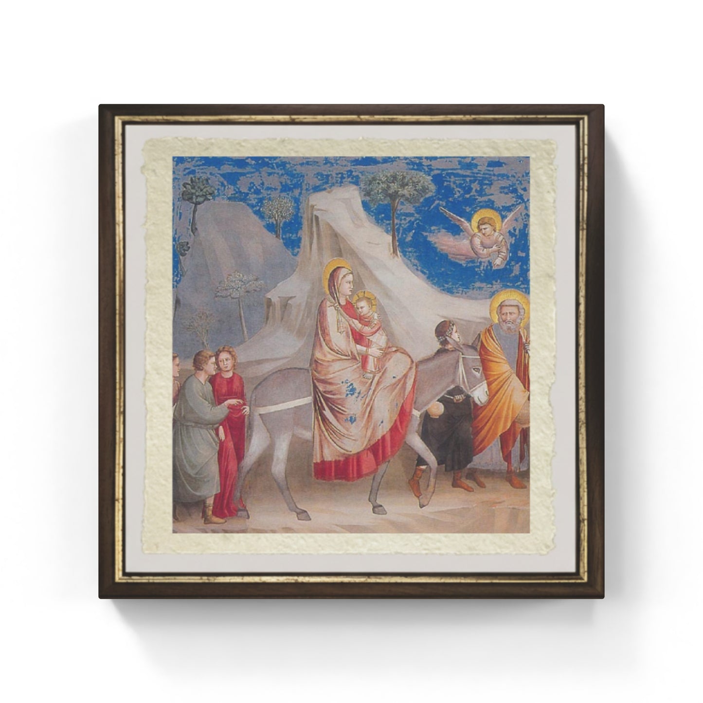 The Flight into Egypt by Giotto on refined Amalfi paper