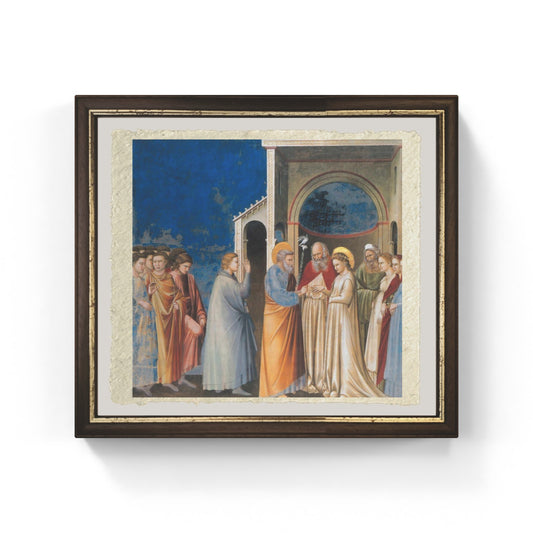 Sposalizio della Vergine di Giotto su pregiata carta Amalfi
