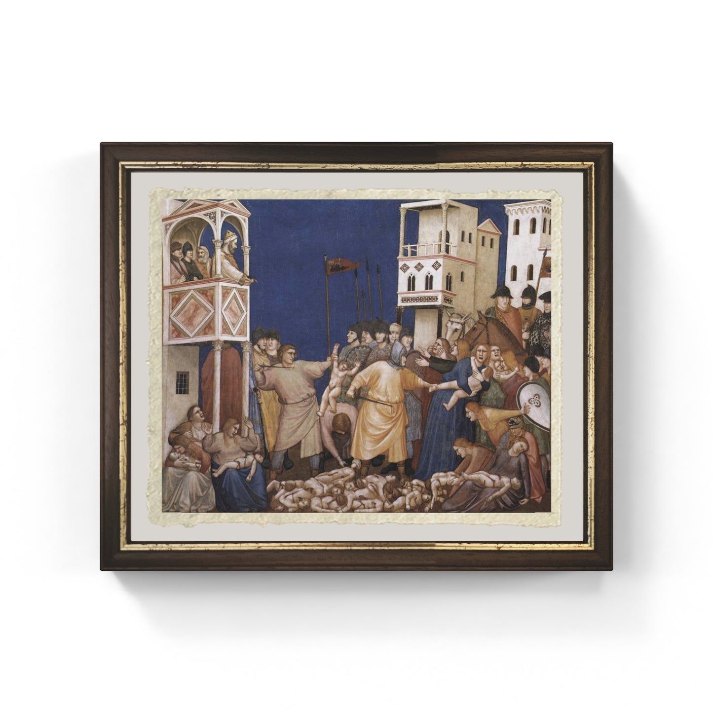 La strage degli innocenti di Giotto su pregiata carta Amalfi
