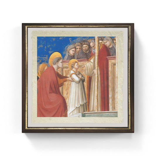 Presentazione della Vergine al Tempio di Giotto su pregiata carta Amalfi
