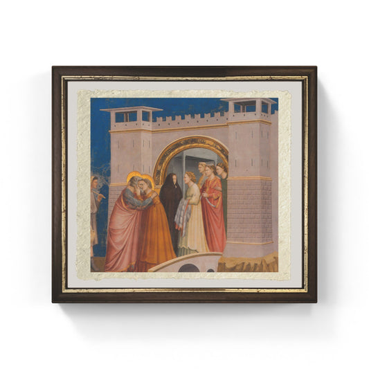Giotto's The Meeting of Joachim and Anne at the Golden Gate on refined Amalfi paper
