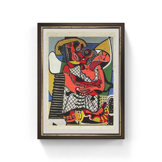 Il bacio di Pablo Picasso su pregiata carta Amalfi