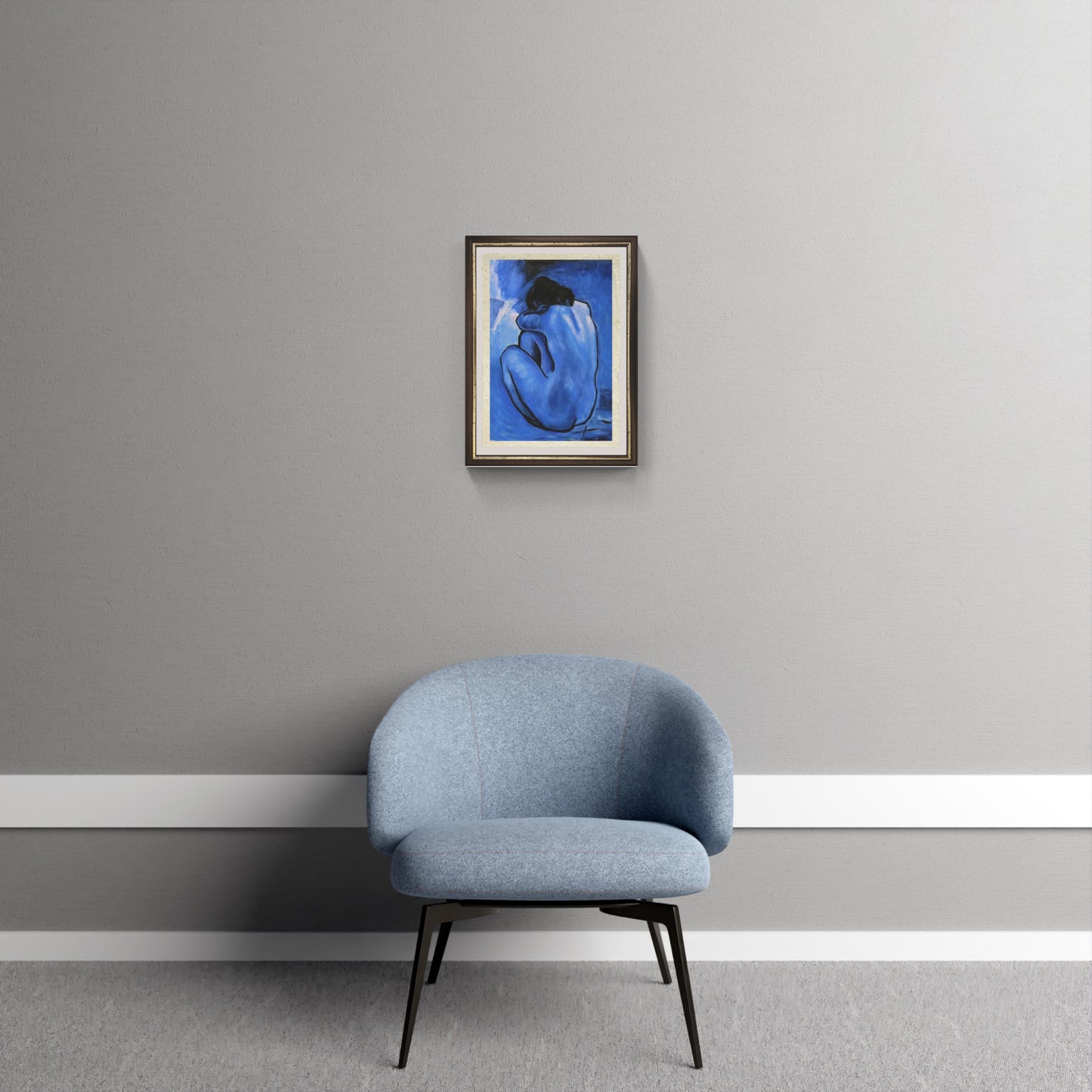 Nudo blu di Pablo Picasso su pregiata carta Amalfi