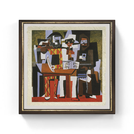 I Tre Musici di Pablo Picasso su pregiata carta Amalfi