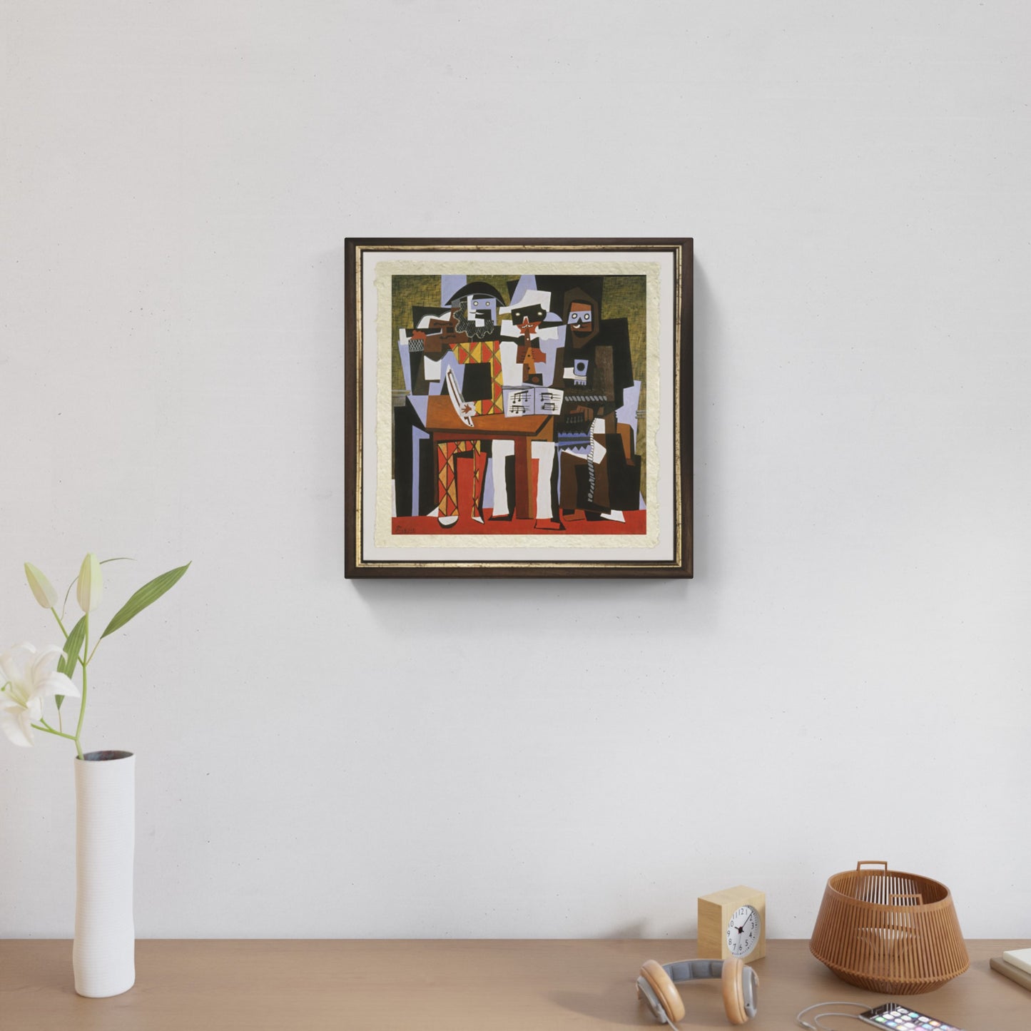 I Tre Musici di Pablo Picasso su pregiata carta Amalfi