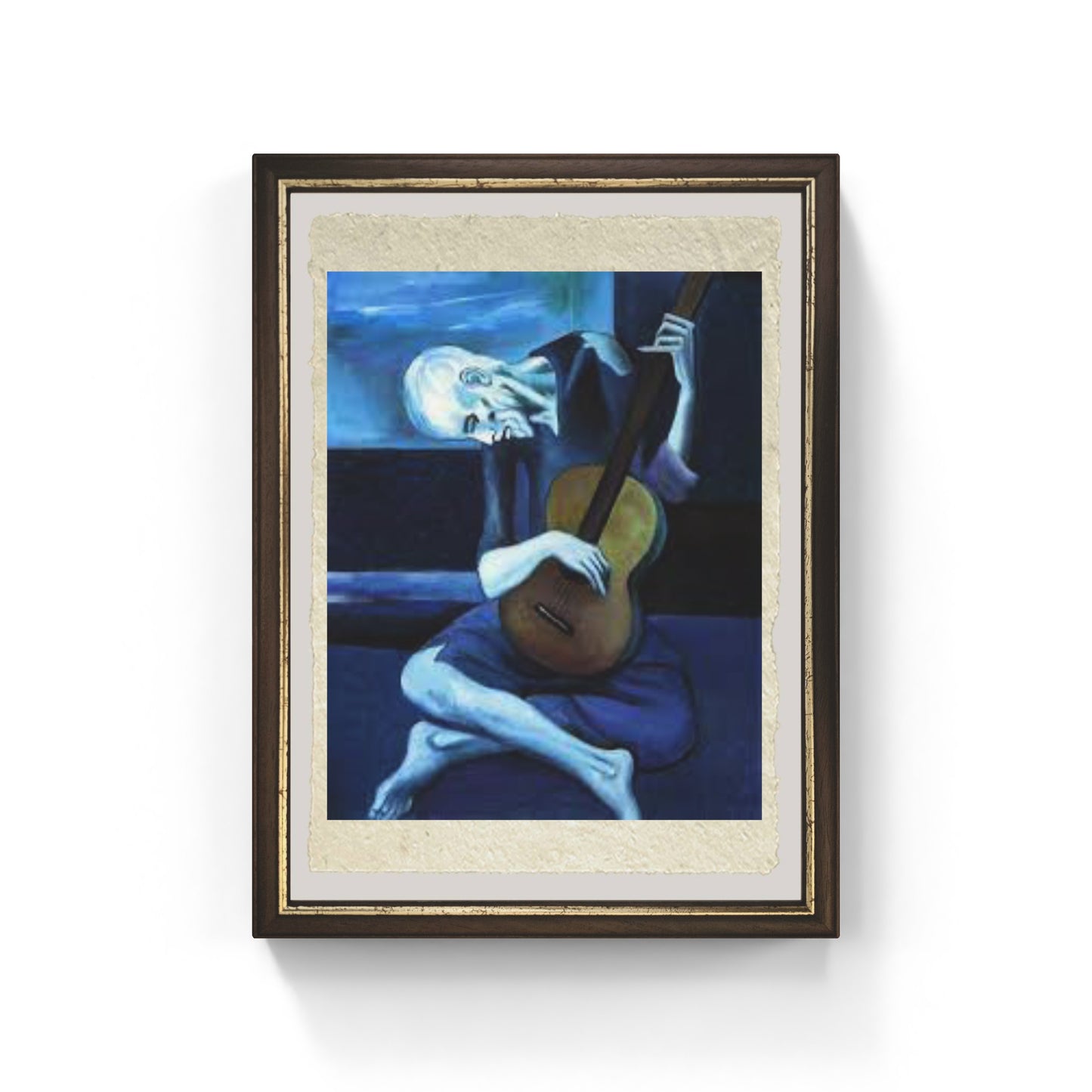 Il vecchio chitarrista di Pablo Picasso su pregiata carta Amalfi