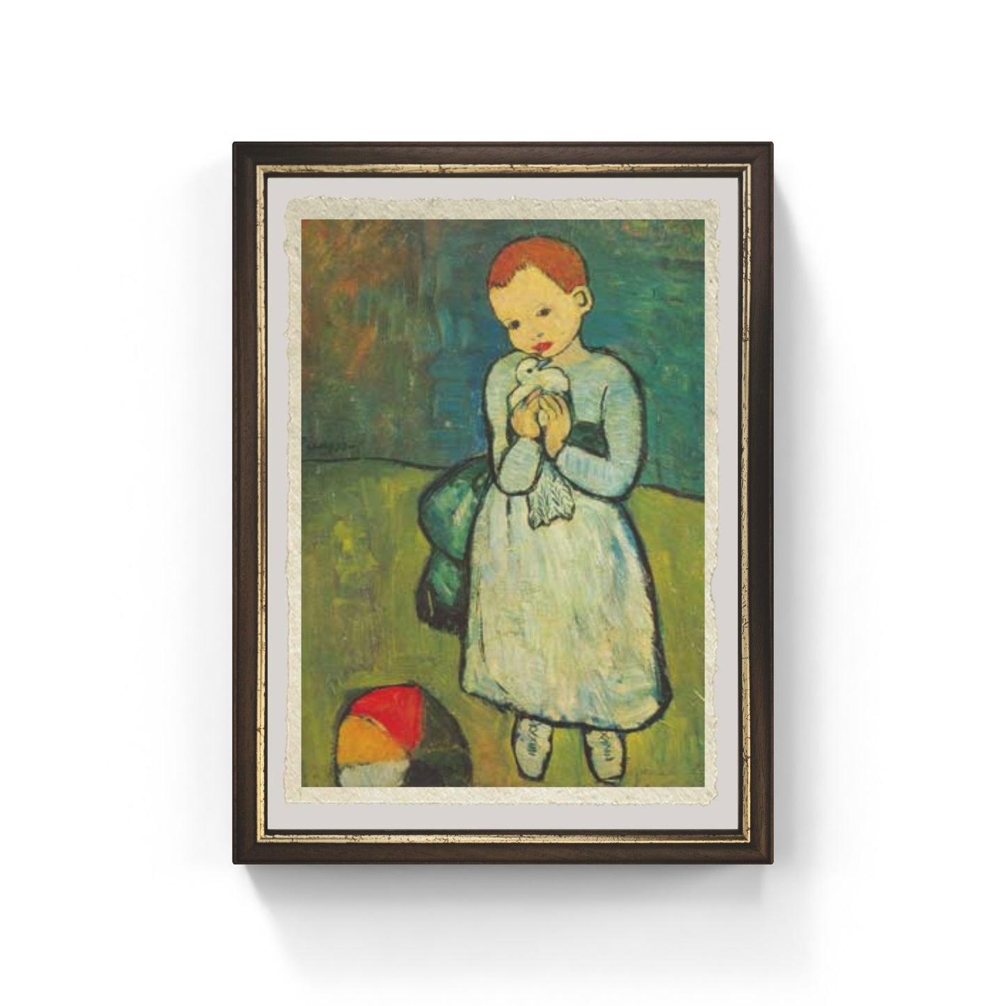 Bambino con colomba di Pablo Picasso su pregiata carta Amalfi