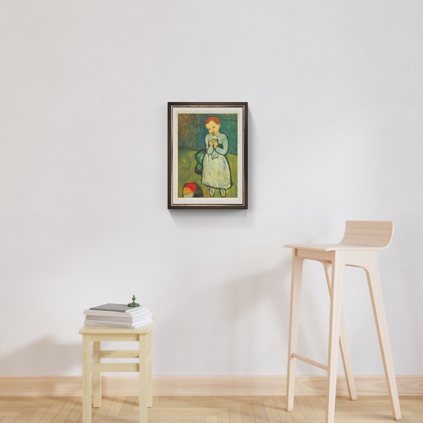 Bambino con colomba di Pablo Picasso su pregiata carta Amalfi