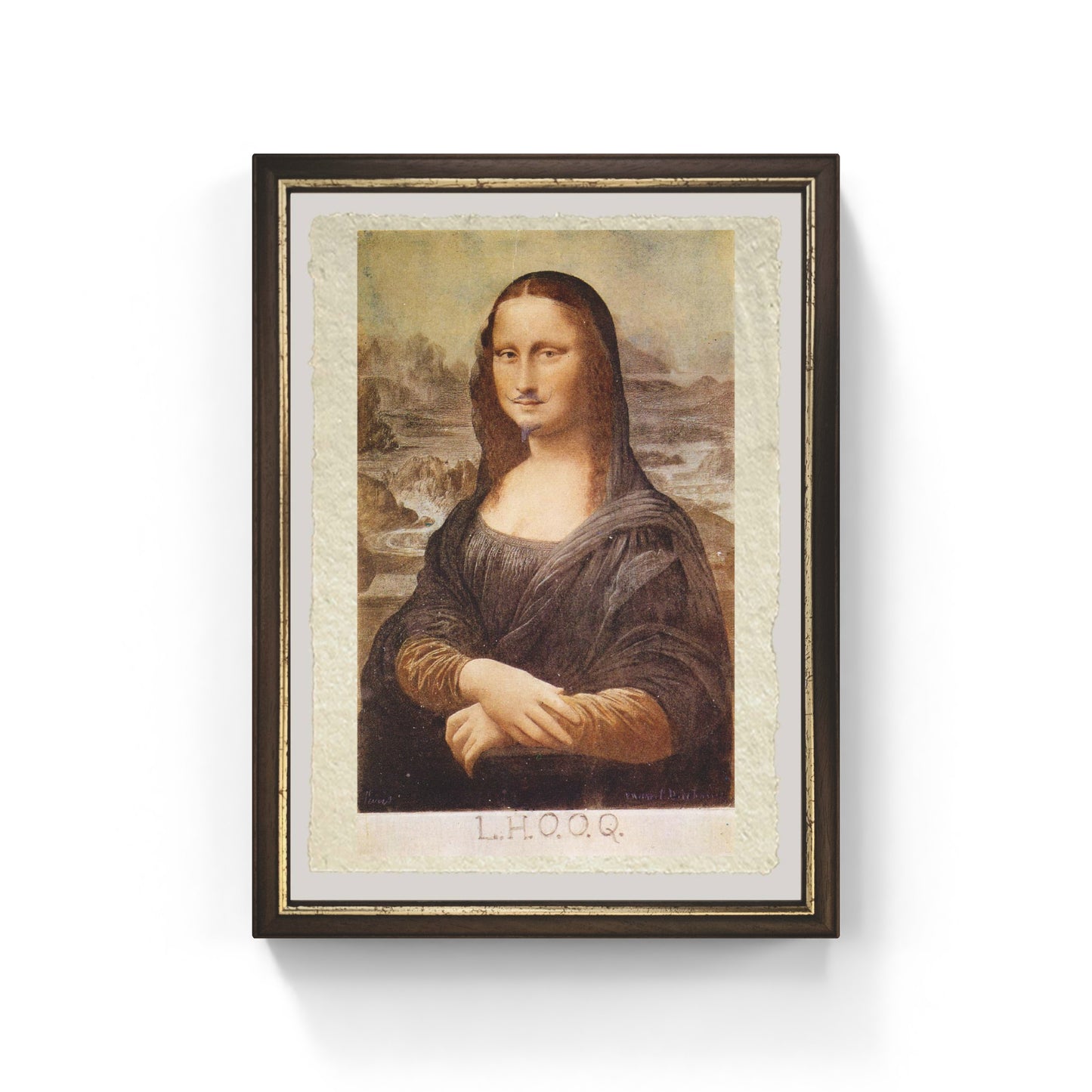 L.H.O.O.Q. di Marcel Duchamp su pregiata carta Amalfi