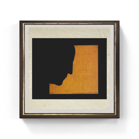 Autoritratto di profilo di Marcel Duchamp su pregiata carta Amalfi