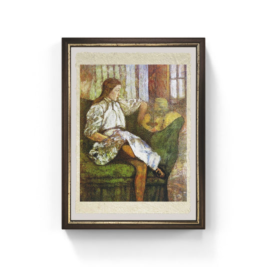 Ritratto di Yvonne Duchamp di Marcel Duchamp su pregiata carta Amalfi