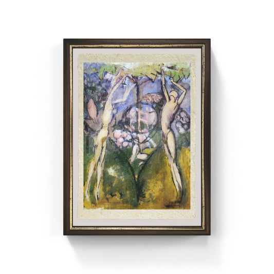 Giovane uomo e ragazza in primavera di Marcel Duchamp su pregiata carta Amalfi