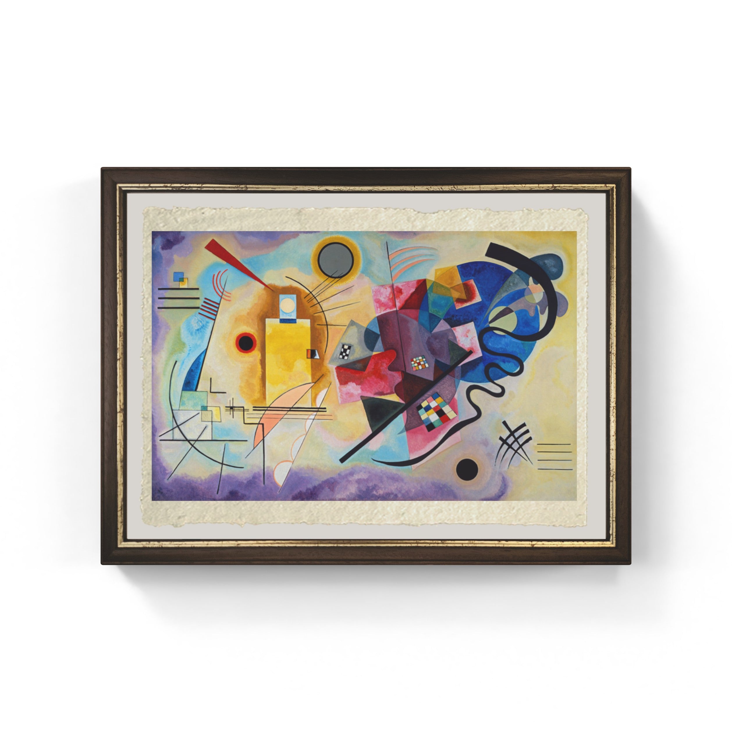 1art1 Zerbino Wassily Kandinsky – Giallo Rosso Blu, 1925 – Tappeto Ingresso 70x50 Cm, Antiscivolo E Lavabile