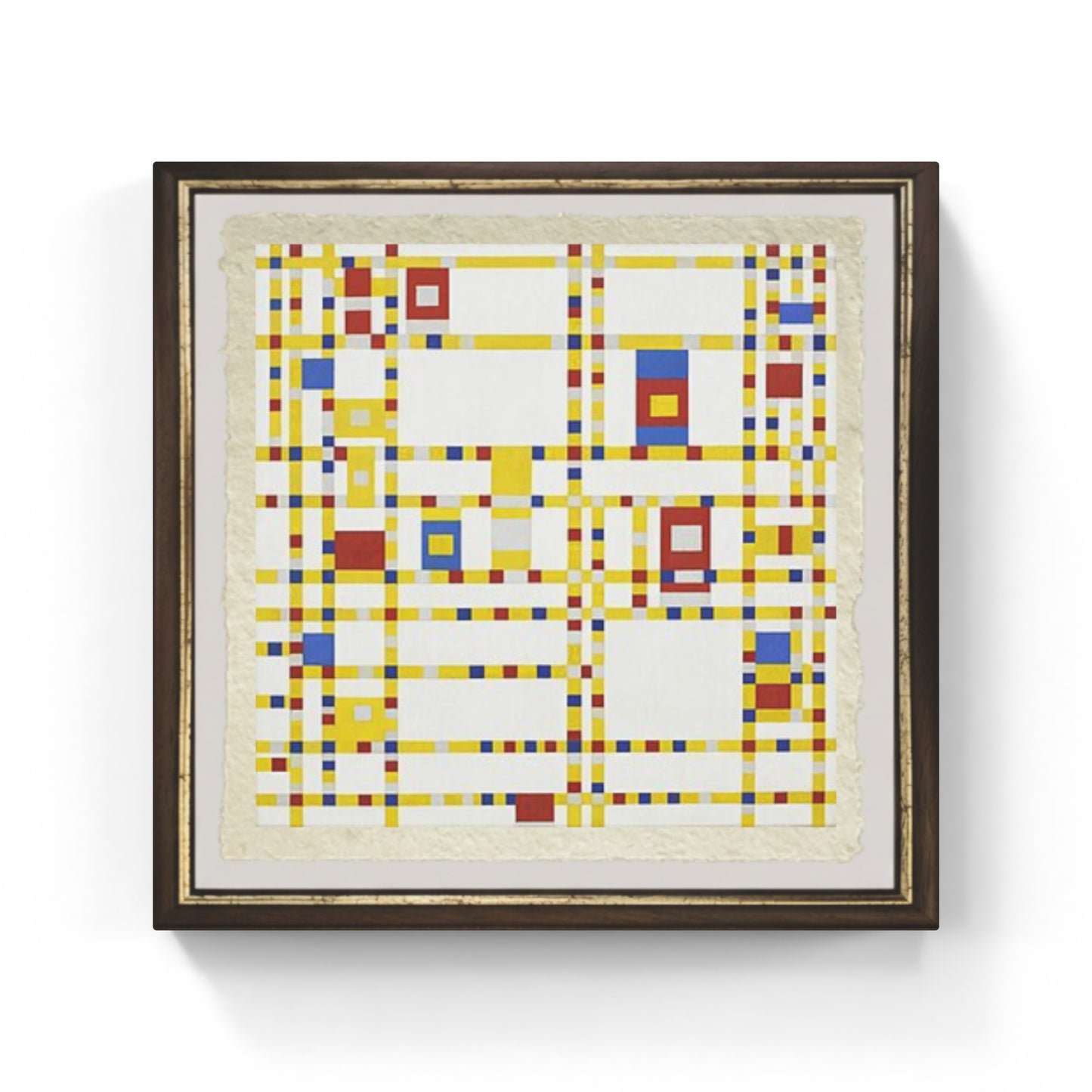 Broadway Boogie Woogie di Piet Mondrian su pregiata carta Amalfi