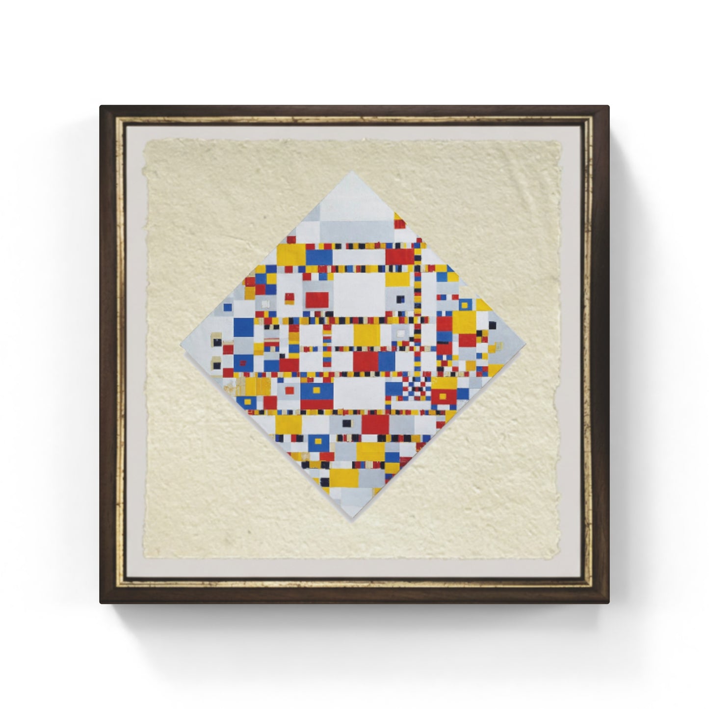 Victory Boogie Woogie di Piet Mondrian su pregiata carta Amalfi