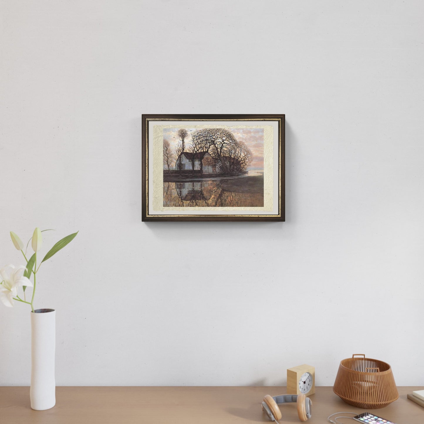 Farm near Duivendrecht di Piet Mondrian su pregiata carta Amalfi