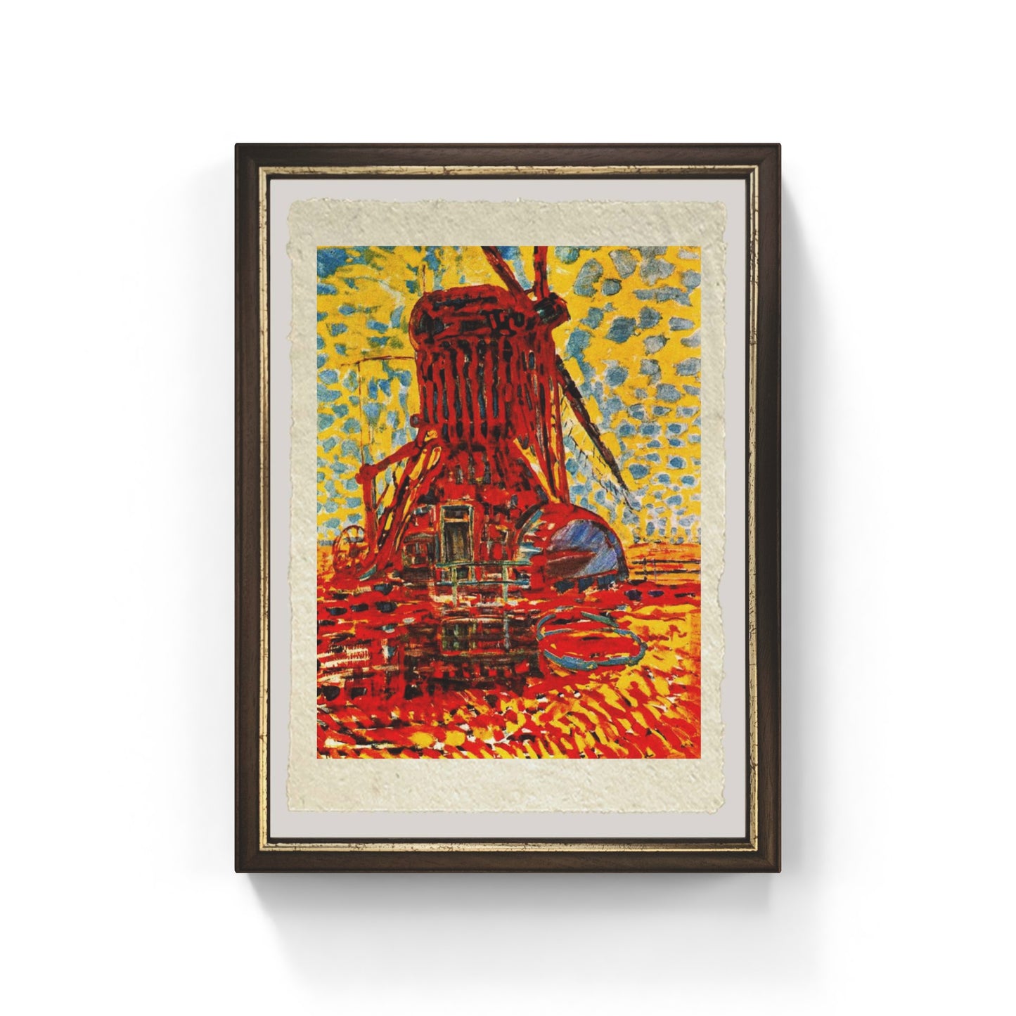 Windmill in Sunlight di Piet Mondrian su pregiata carta Amalfi