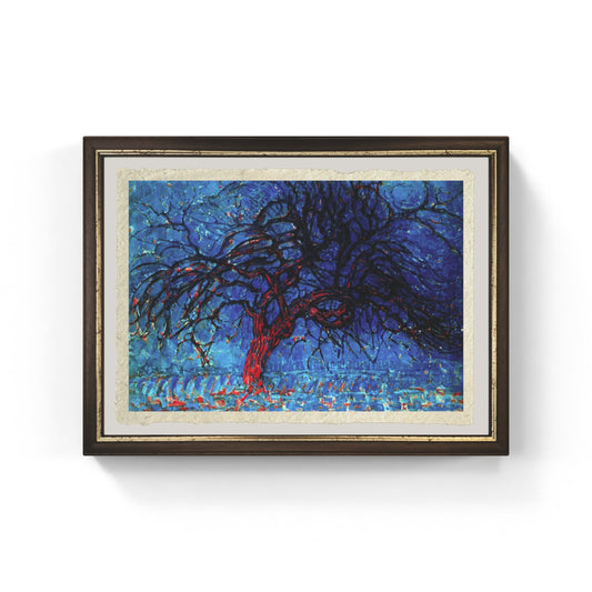 Avond (Evening): The Red Tree di Piet Mondrian su pregiata carta Amalfi