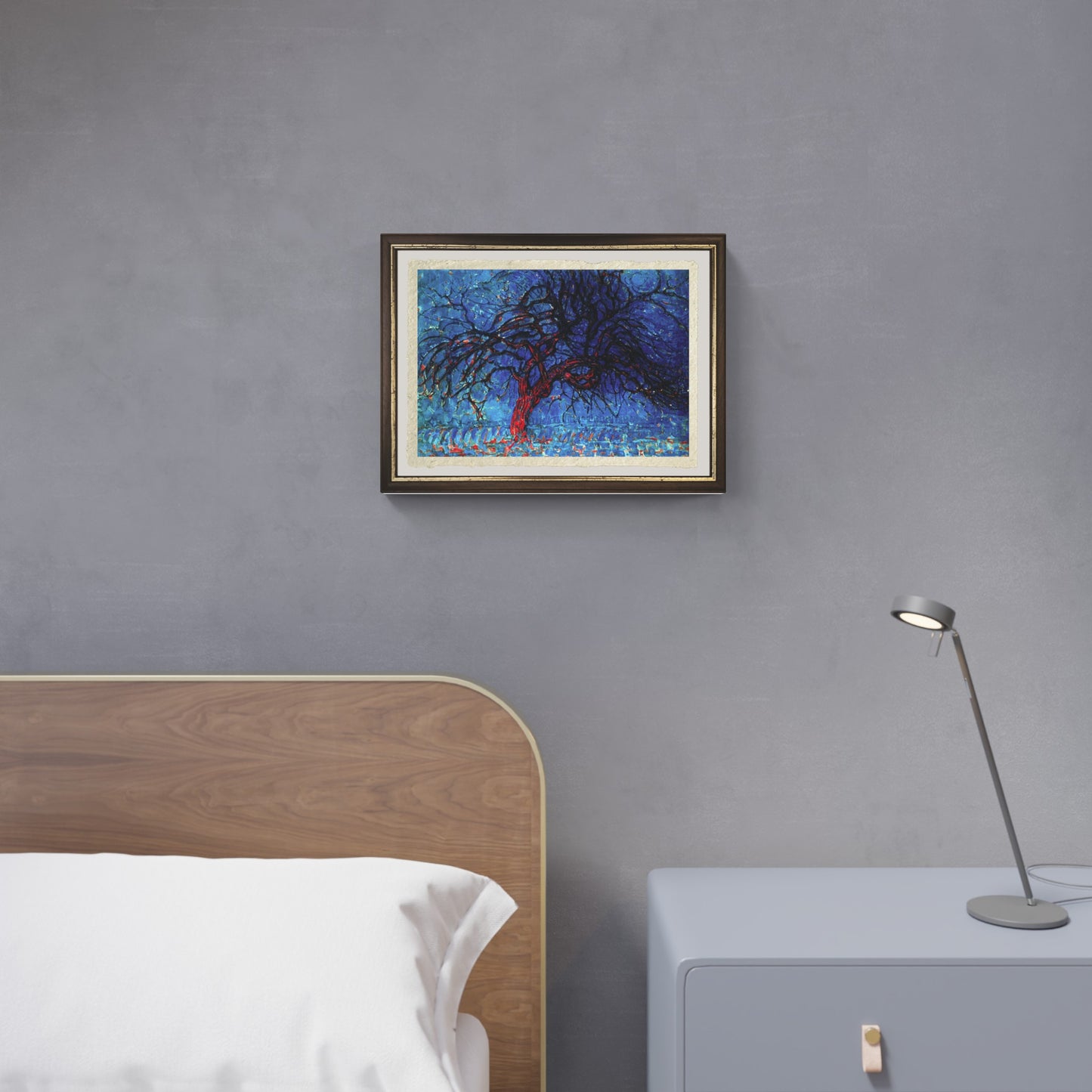 Avond (Evening): The Red Tree di Piet Mondrian su pregiata carta Amalfi