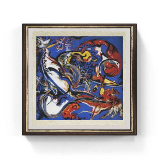 La donna luna taglia il cerchio di Jackson Pollock su pregiata carta Amalfi