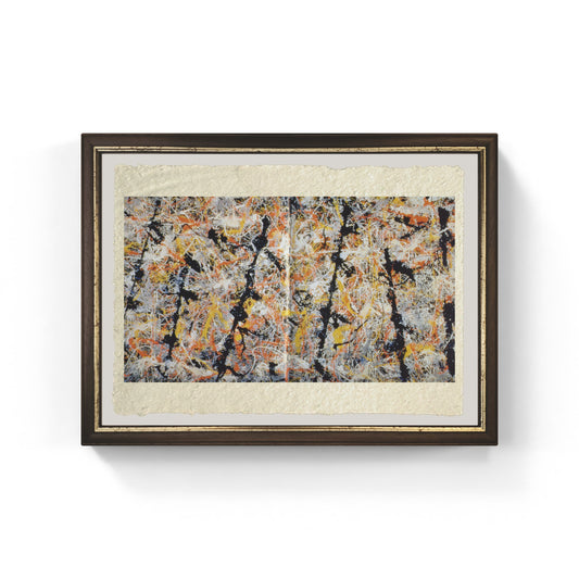 Blue Poles di Jackson Pollock su pregiata carta Amalfi