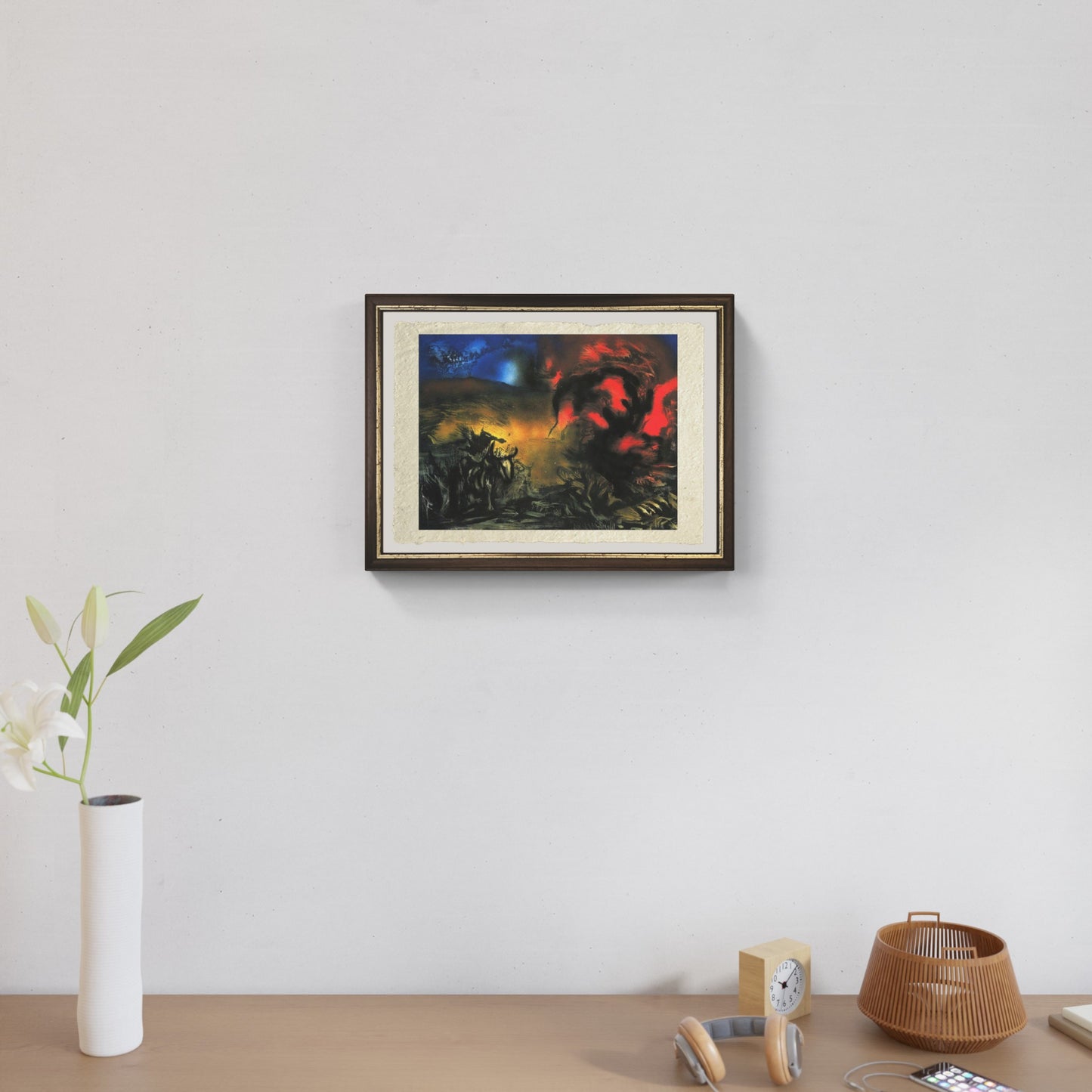 Paesaggio con bovino di Jackson Pollock su pregiata carta Amalfi