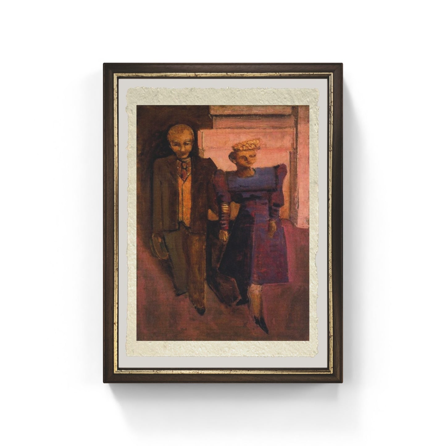 Uomo e donna in piedi di Mark Rothko su pregiata carta Amalfi