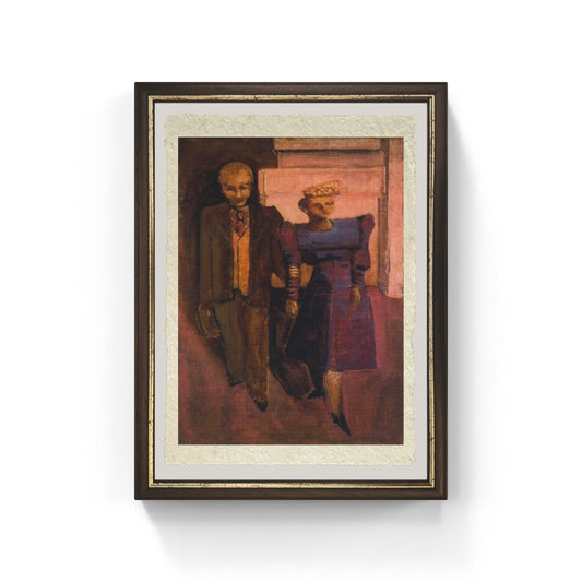 Uomo e donna in piedi di Mark Rothko su pregiata carta Amalfi