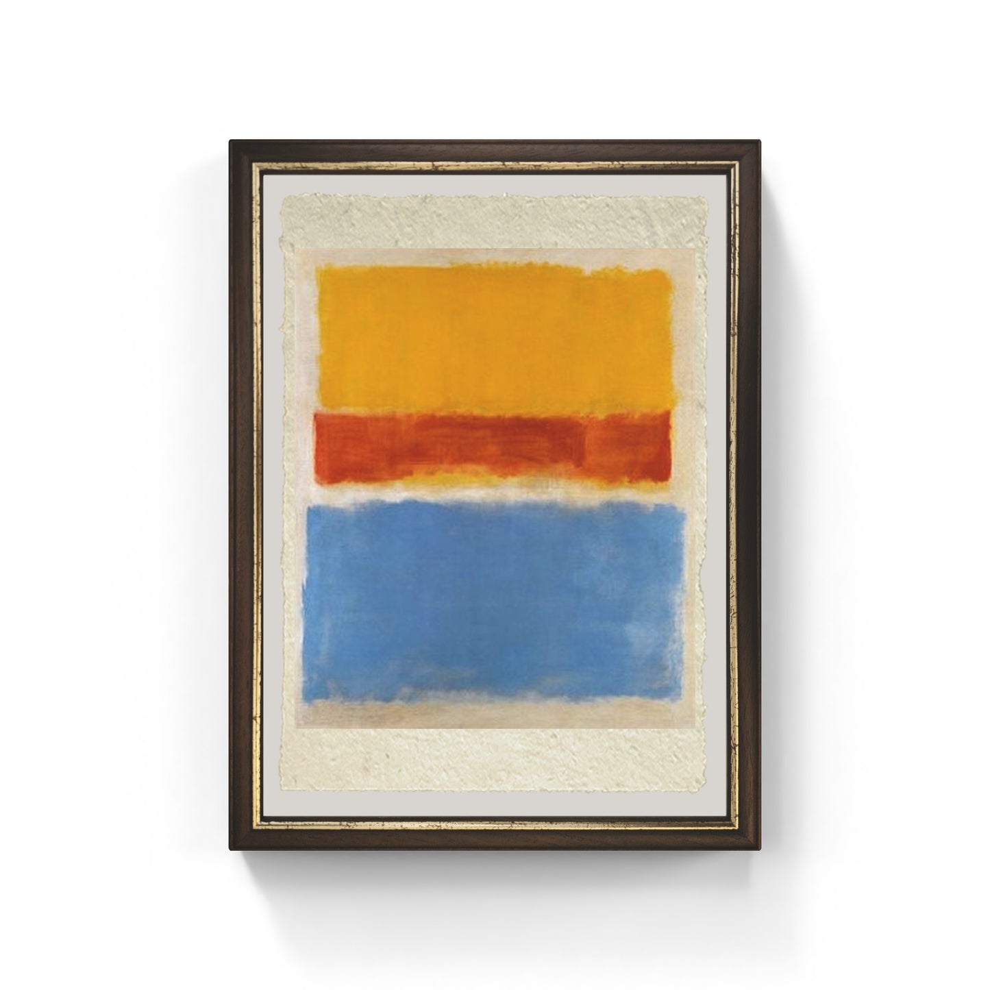 Senza titolo (giallo, rosso e blu) di Mark Rothko su pregiata carta Amalfi