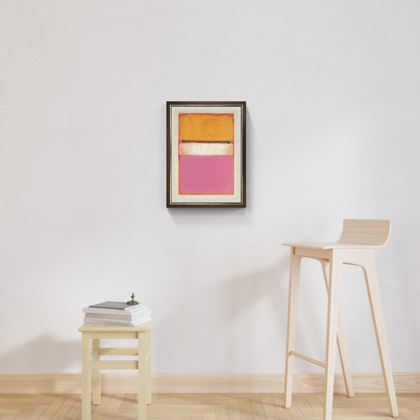 White Center (Yellow, Pink and Lavender on Rose) di Mark Rothko su pregiata carta Amalfi