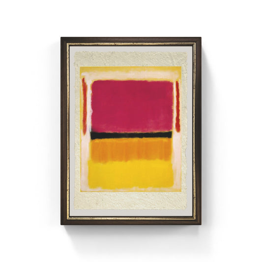 Viola, Nero, Arancione, Giallo su Bianco e Rosso di Mark Rothko su pregiata carta Amalfi