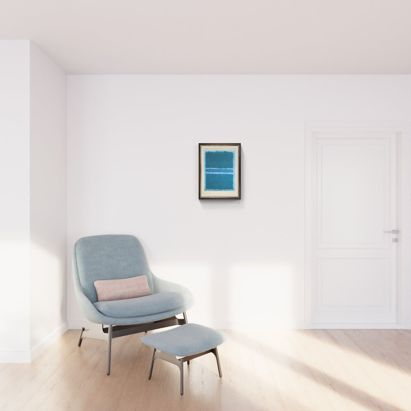 Blue divided by Blue di Mark Rothko su pregiata carta Amalfi