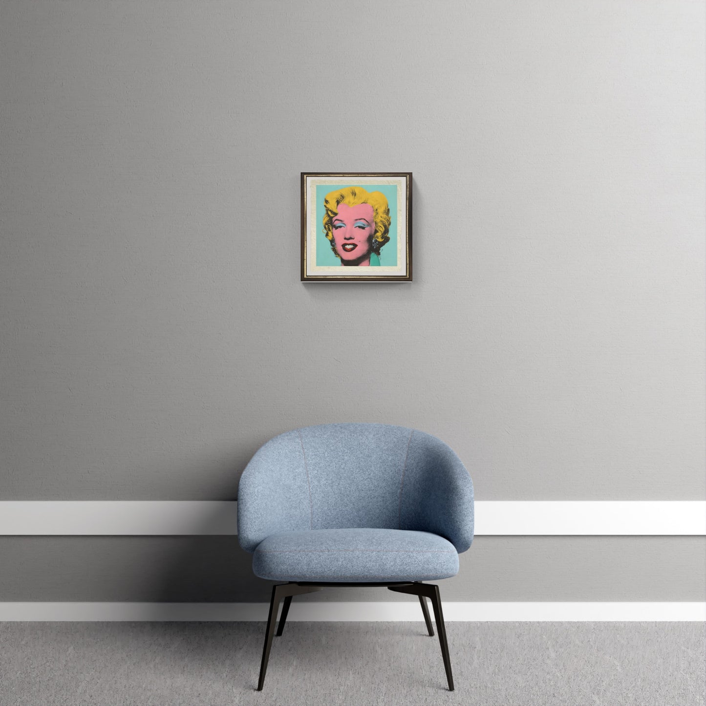 Shot Sage Blue Marylin Monroe di Andy Warhol su pregiata carta Amalfi