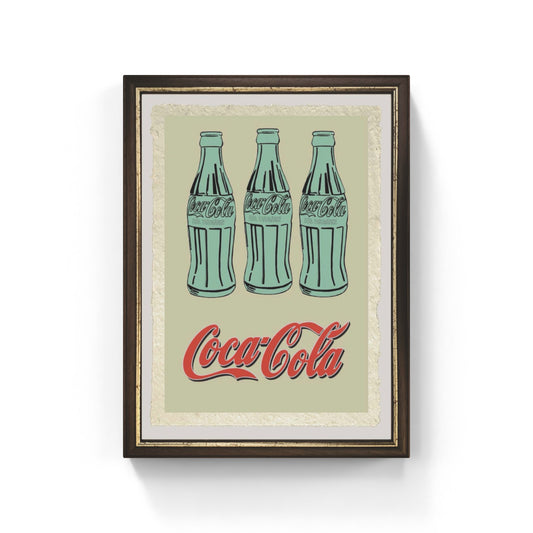 Three Coke Bottles 1962 di Andy Warhol su pregiata carta Amalfi