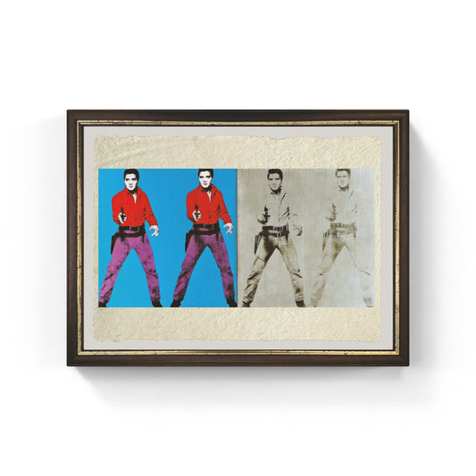 Elvis I & II di Andy Warhol su pregiata carta Amalfi