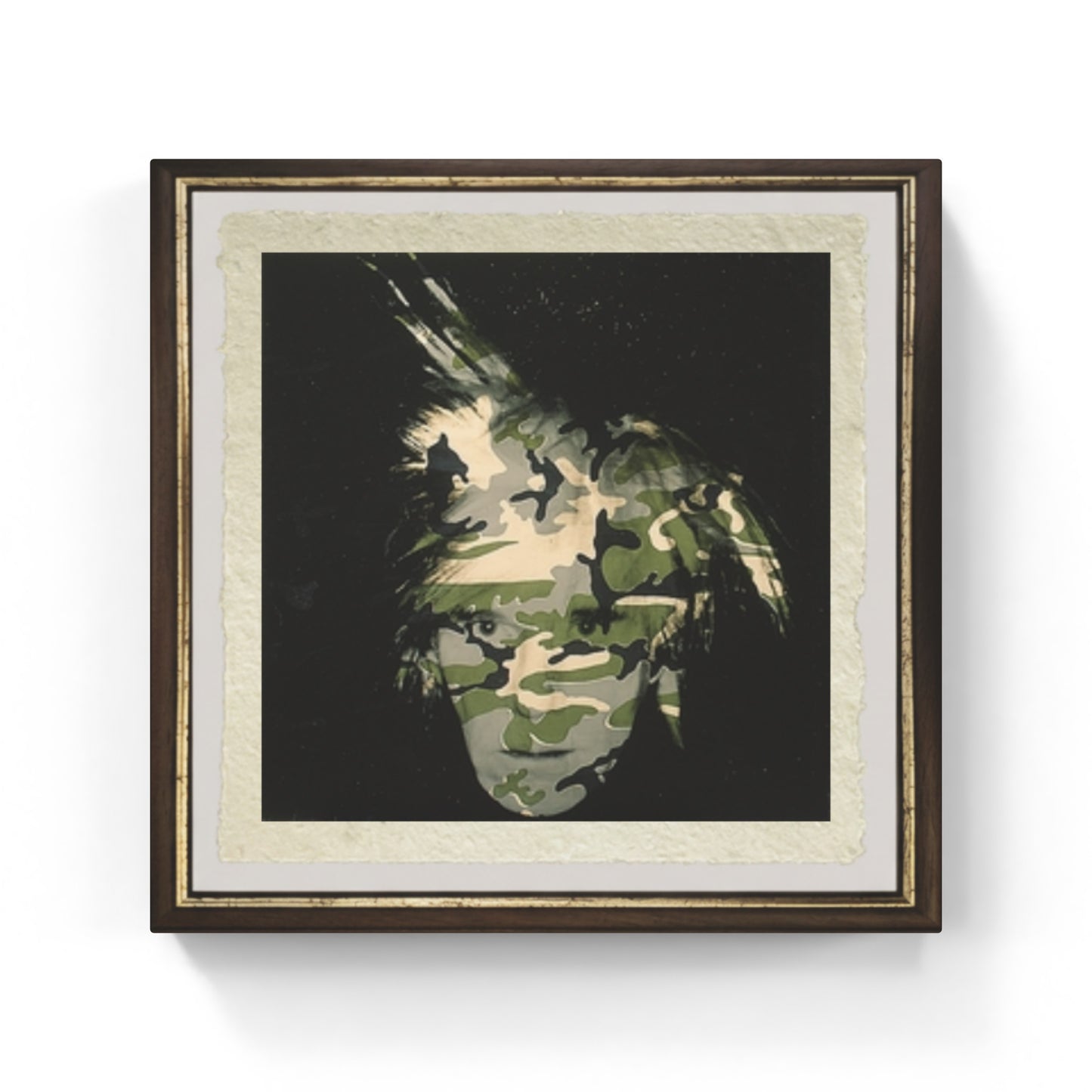 Camouflage self-portrait di Andy Warhol su pregiata carta Amalfi