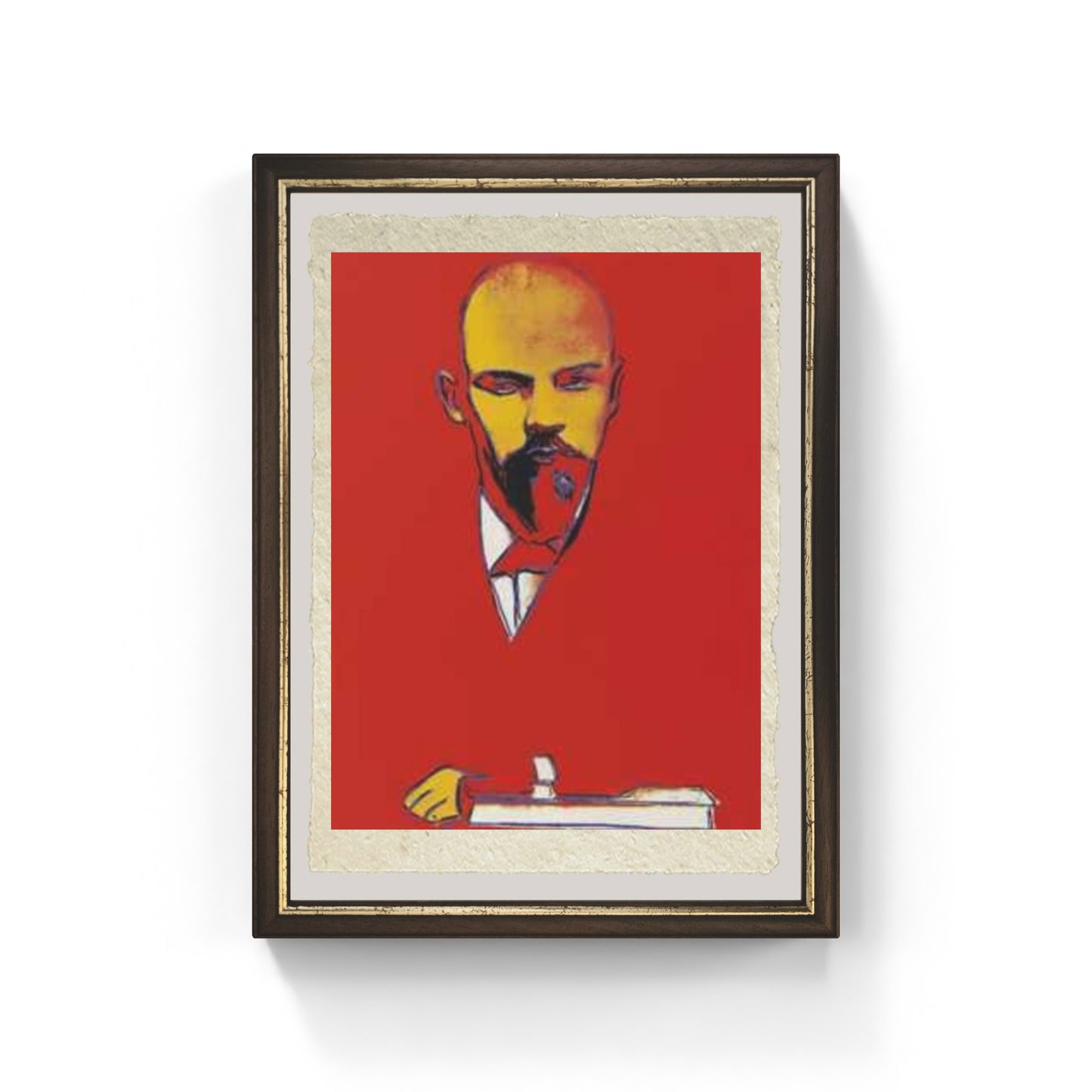 Lenin Rosso di Andy Warhol su pregiata carta Amalfi
