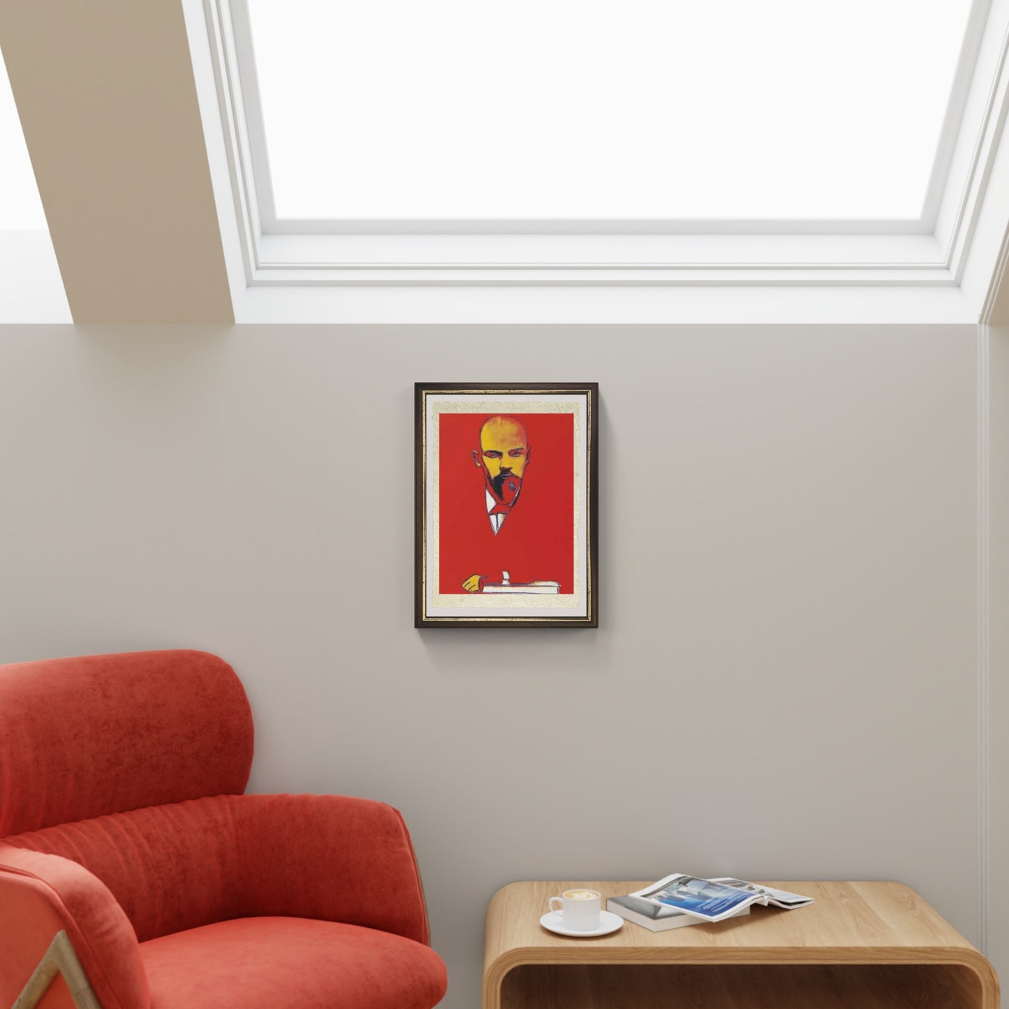 Lenin Rosso di Andy Warhol su pregiata carta Amalfi