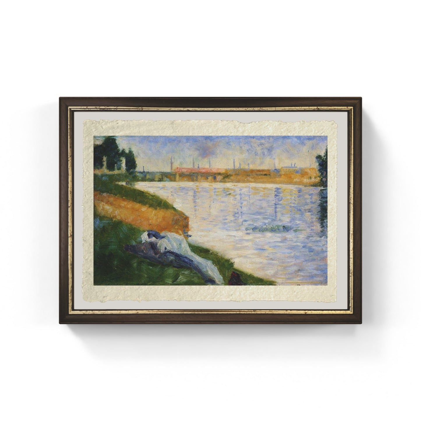 Clothes on Grass di Georges Seurat su pregiata carta Amalfi