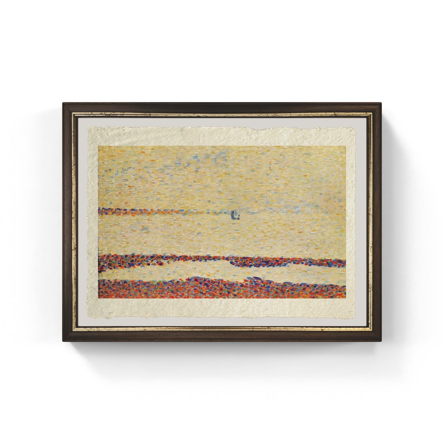 Spiaggia di Gravelines di Georges Seurat su pregiata carta Amalfi