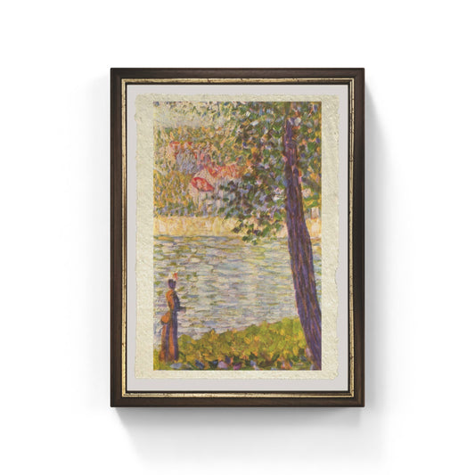 The Morning Walk: Study for The Seine at Courbevoie di Georges Seurat su pregiata carta Amalfi