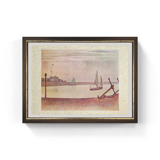 Il canale di Gravelines di sera di Georges Seurat su pregiata carta Amalfi