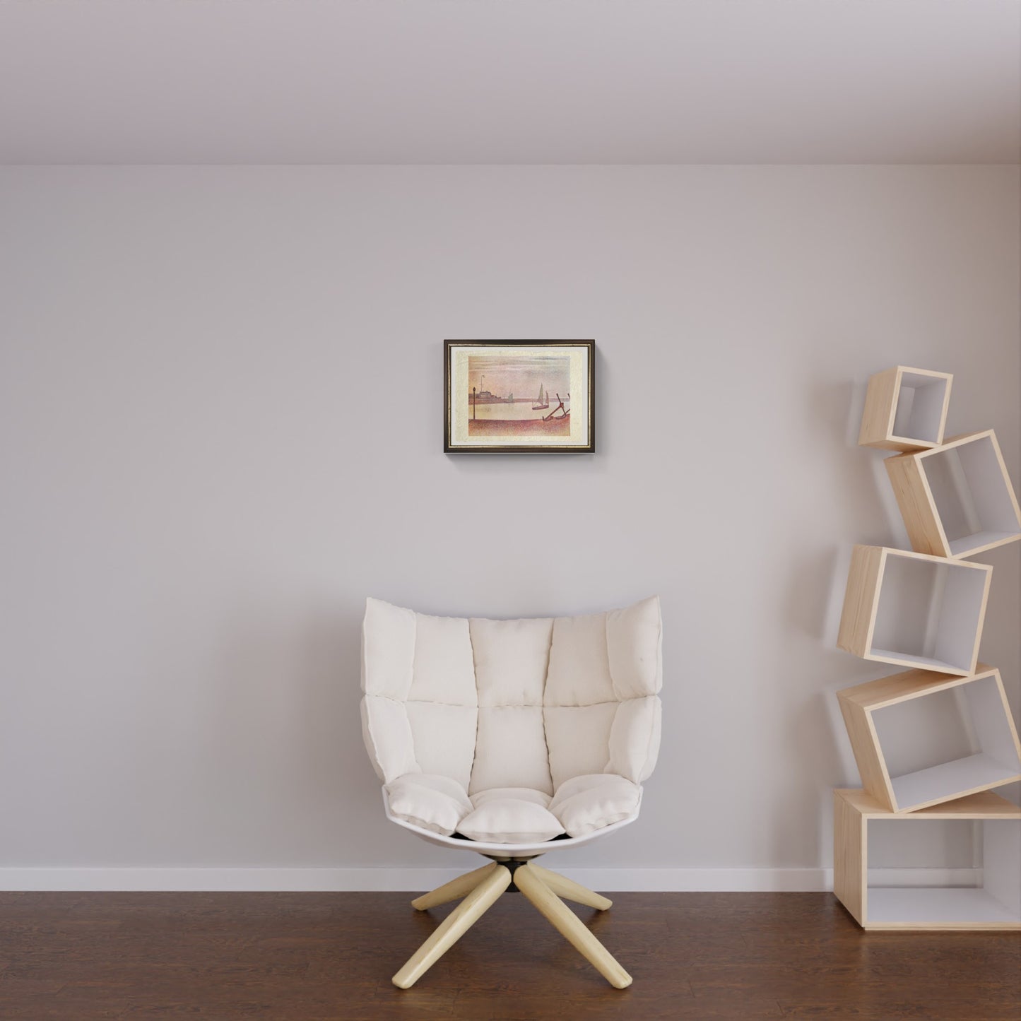 Il canale di Gravelines di sera di Georges Seurat su pregiata carta Amalfi