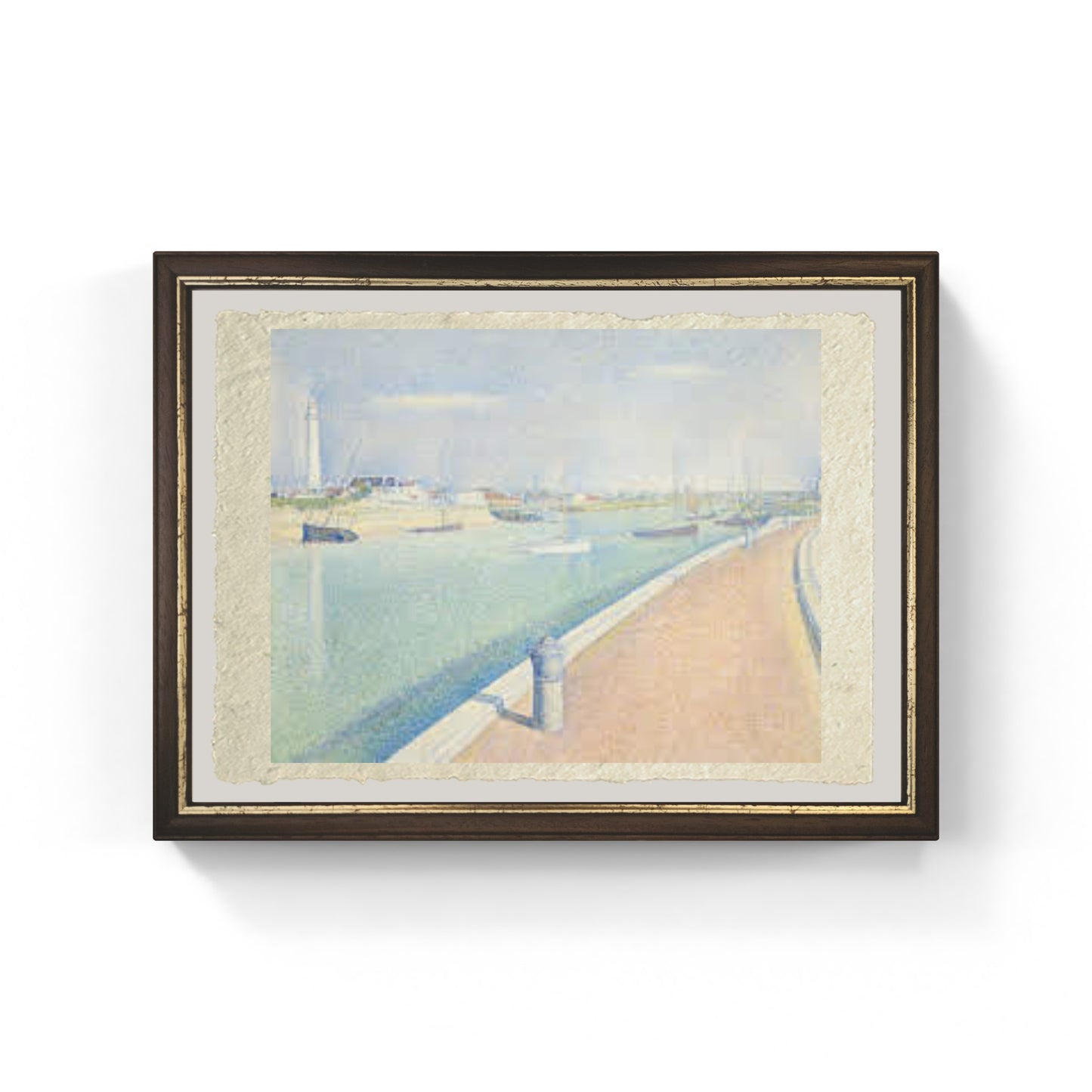 Il canale di Gravelines, Petit Fort Philippe di Georges Seurat su pregiata carta Amalfi